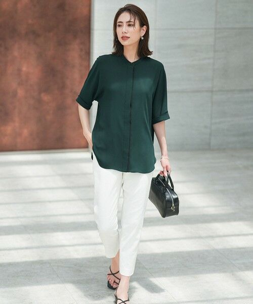 L size ONWARD(大きいサイズ) / エルサイズオンワード その他パンツ | 【接触冷感・UVカット・透け防止・吸水速乾・洗える】 シェルタリングドライオックス スティックパンツ | 詳細16