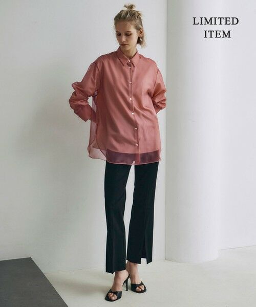 L size ONWARD(大きいサイズ) / エルサイズオンワード その他パンツ | 【WEB限定・洗える】キュプラハイパワーストレッチ セミフレアパンツ | 詳細1