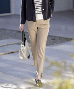 L size ONWARD(大きいサイズ) / エルサイズオンワード その他パンツ | 【セットアップ対応・洗える】セルロースリネンストレッチ テーパード パンツ