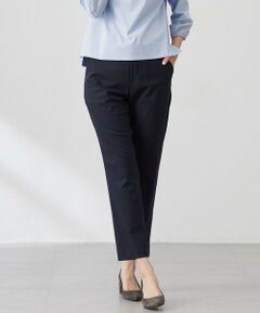 L size ONWARD(大きいサイズ) / エルサイズオンワード その他パンツ | 【セットアップ対応・洗える】セルロースリネンストレッチ テーパード パンツ