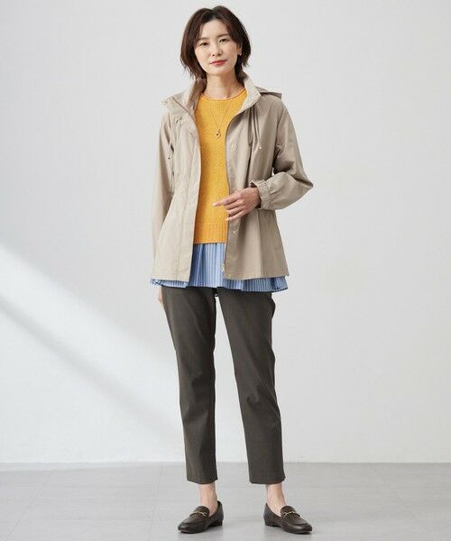 L size ONWARD(大きいサイズ) / エルサイズオンワード その他パンツ | 【セットアップ対応・洗える】セルロースリネンストレッチ テーパード パンツ | 詳細13