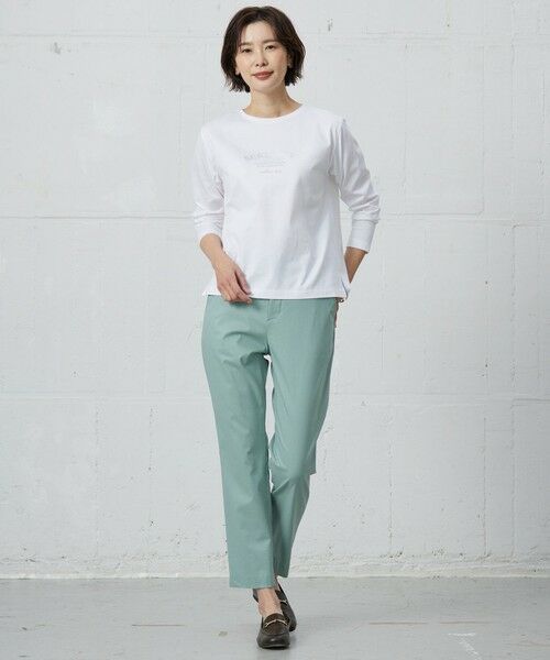 L size ONWARD(大きいサイズ) / エルサイズオンワード その他パンツ | 【セットアップ対応・洗える】セルロースリネンストレッチ テーパード パンツ | 詳細26