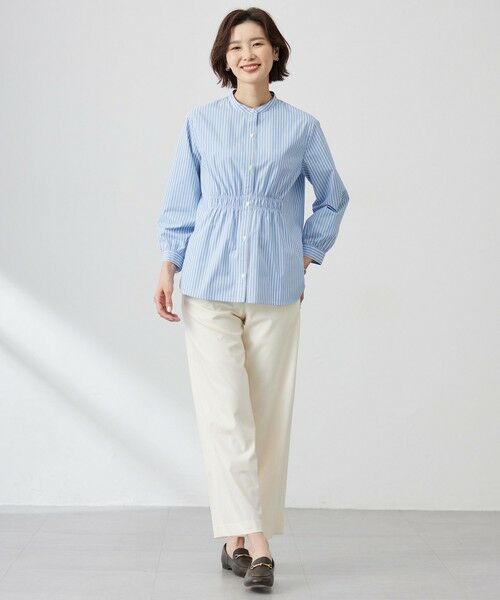 L size ONWARD(大きいサイズ) / エルサイズオンワード その他パンツ | 【セットアップ対応・洗える】セルロースリネンストレッチ ワイド パンツ | 詳細2