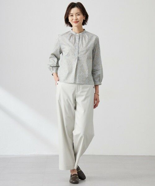 L size ONWARD(大きいサイズ) / エルサイズオンワード その他パンツ | 【セットアップ対応・洗える】セルロースリネンストレッチ ワイド パンツ | 詳細13