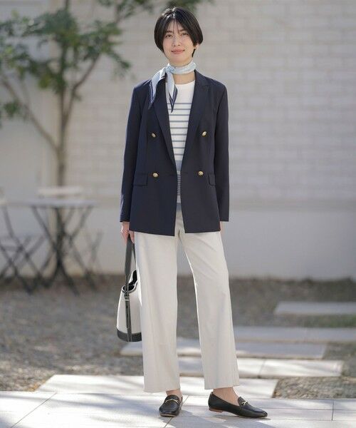 L size ONWARD(大きいサイズ) / エルサイズオンワード その他パンツ | 【セットアップ対応・洗える】セルロースリネンストレッチ ワイド パンツ | 詳細8