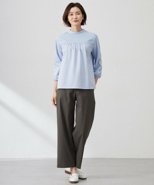 L size ONWARD(大きいサイズ) / エルサイズオンワード その他パンツ | 【セットアップ対応・洗える】セルロースリネンストレッチ ワイド パンツ | 詳細21