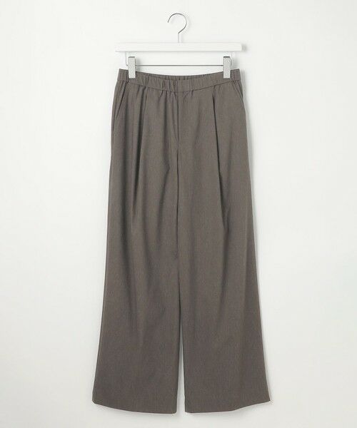 L size ONWARD(大きいサイズ) / エルサイズオンワード その他パンツ | 【洗える】セルロースリネンストレッチ タックワイドパンツ | 詳細10