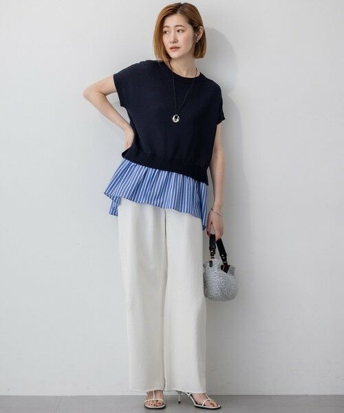 L size ONWARD(大きいサイズ) / エルサイズオンワード デニムパンツ | 【SLOW/一部店舗限定】LIGHT DENIM バレルワイド パンツ | 詳細13