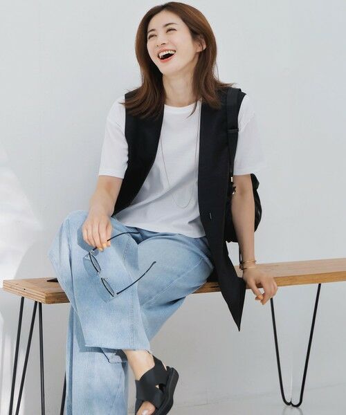 L size ONWARD(大きいサイズ) / エルサイズオンワード デニムパンツ | 【SLOW/一部店舗限定】LIGHT DENIM バレルワイド パンツ | 詳細19