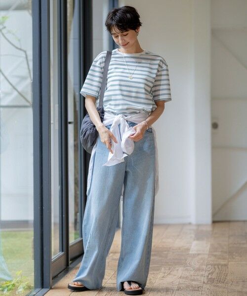 L size ONWARD(大きいサイズ) / エルサイズオンワード デニムパンツ | 【SLOW/一部店舗限定】LIGHT DENIM バレルワイド パンツ | 詳細21