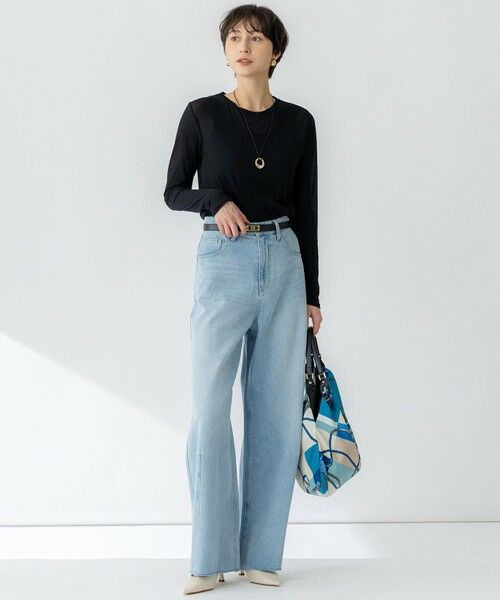 【新品】J.standard/ライトブルーデニムワイドパンツ38 JOURNAL STANDARD 「JOURNAL STANDARD」 デニムパンツ 38 ブルー