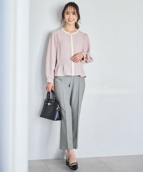 L size ONWARD(大きいサイズ) / エルサイズオンワード その他パンツ | 【洗える】褒めらレディテーパード パンツ | 詳細2