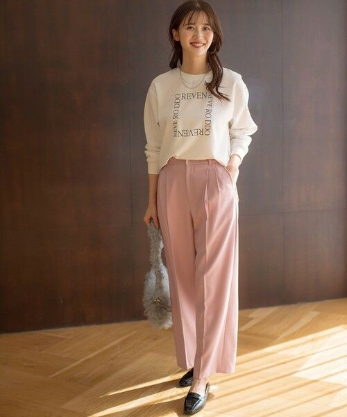 L size ONWARD(大きいサイズ) / エルサイズオンワード その他パンツ | 【洗える】褒めらレディ ワイドパンツ | 詳細17