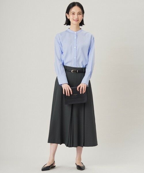 L size ONWARD(大きいサイズ) / エルサイズオンワード ショート・ハーフ・半端丈パンツ | 【セットアップ対応・接触冷感・洗える】リネンライクシンセティックキュロット パンツ | 詳細5