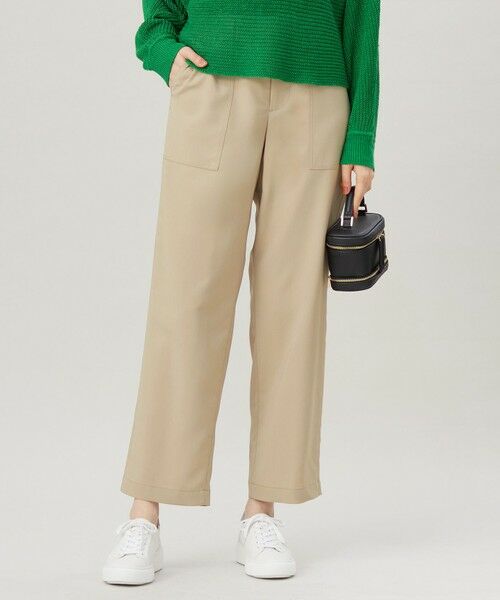 L size ONWARD(大きいサイズ)/エルサイズオンワード 【洗える】ストレッチライトツイルベイカー パンツ ベージュ 44 L size ONWARD(大きいサイズ)/エルサイズオンワード 【洗える】ストレッチライトツイルベイカー パンツ ベージュ 44