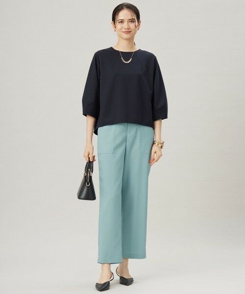 L size ONWARD(大きいサイズ) / エルサイズオンワード その他パンツ | 【洗える】ストレッチライトツイルベイカー パンツ | 詳細5