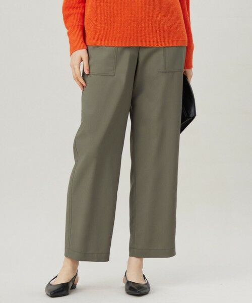 L size ONWARD(大きいサイズ)/エルサイズオンワード 【洗える】ストレッチライトツイルベイカー パンツ カーキ 44 L size ONWARD(大きいサイズ)/エルサイズオンワード 【洗える】ストレッチライトツイルベイカー パンツ カーキ 44