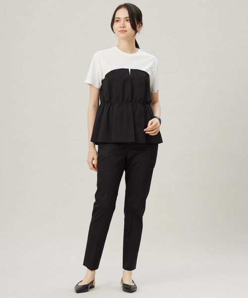 L size ONWARD(大きいサイズ) / エルサイズオンワード その他パンツ | 【UVカット・接触冷感・洗える】コットンサテンテーパード パンツ | 詳細19