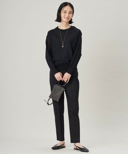 L size ONWARD(大きいサイズ) / エルサイズオンワード その他パンツ | 【UVカット・接触冷感・洗える】コットンサテンテーパード パンツ | 詳細24