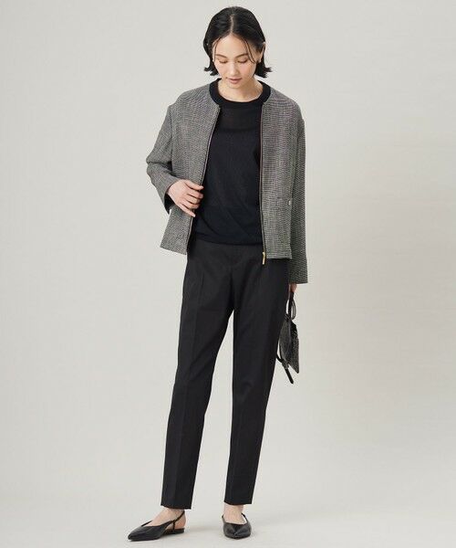 L size ONWARD(大きいサイズ) / エルサイズオンワード その他パンツ | 【UVカット・接触冷感・洗える】コットンサテンテーパード パンツ | 詳細25