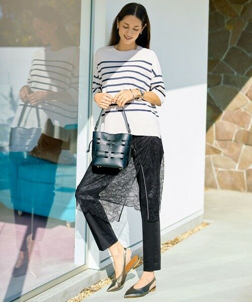 L size ONWARD(大きいサイズ) / エルサイズオンワード その他パンツ | 【カタログ掲載・定番人気・新色追加】コットンサテンテーパード パンツ | 詳細20