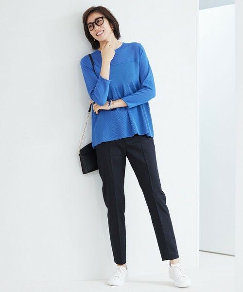 L size ONWARD(大きいサイズ) / エルサイズオンワード その他パンツ | 【UVカット・接触冷感・洗える】コットンサテンテーパード パンツ | 詳細29