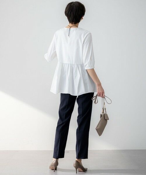 L size ONWARD(大きいサイズ) / エルサイズオンワード その他パンツ | 【セットアップ対応/防シワ性/洗える】アイアスマットストレッチ テーパード パンツ | 詳細15