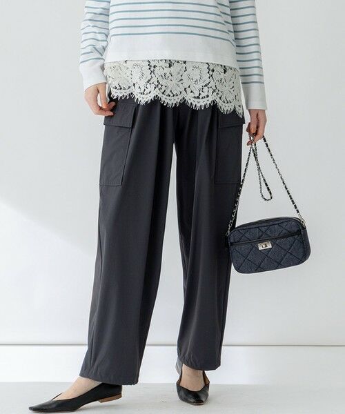 L size ONWARD(大きいサイズ)/エルサイズオンワード 【撥水加工/洗える】ナイロン2WAYストレッチ パラシュート パンツ グレー系 48 L size ONWARD(大きいサイズ)/エルサイズオンワード 【撥水加工/洗える】ナイロン2WAYストレッチ パラシュート パンツ グレー系 48