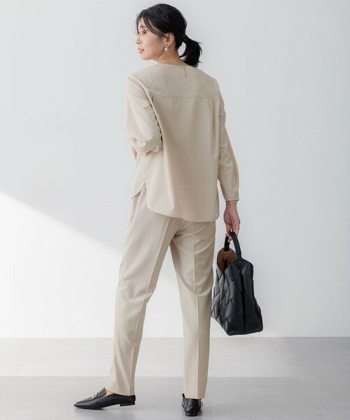 L size ONWARD(大きいサイズ) / エルサイズオンワード その他パンツ | 【セットアップ対応/洗える】2WAYストレッチツイル ドロスト パンツ | 詳細12