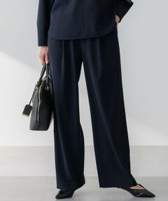 L size ONWARD(大きいサイズ) / エルサイズオンワード その他パンツ | 【セットアップ対応/洗える】2WAYストレッチツイル ワイドパンツ