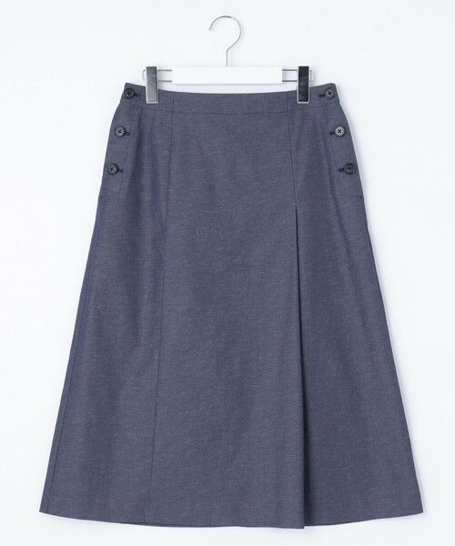 L size ONWARD(大きいサイズ) / エルサイズオンワード ミニ・ひざ丈スカート | 【洗える】リネンツイル Aライン スカート | 詳細13