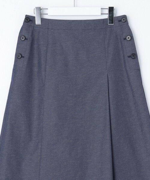 L size ONWARD(大きいサイズ) / エルサイズオンワード ミニ・ひざ丈スカート | 【洗える】リネンツイル Aライン スカート | 詳細15