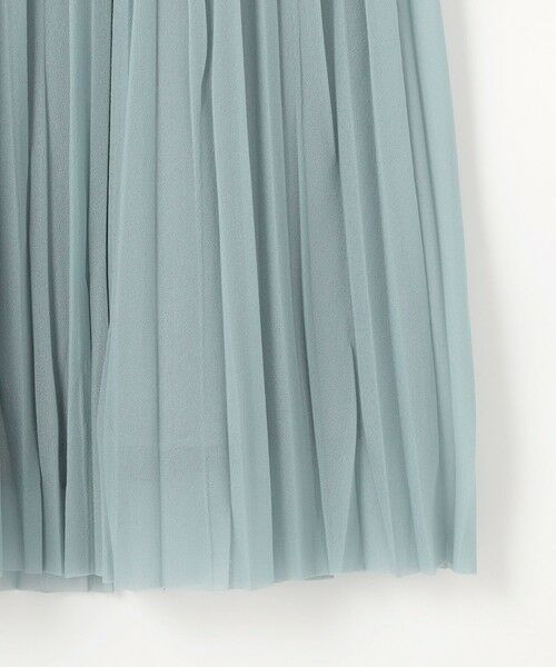 L size ONWARD(大きいサイズ) / エルサイズオンワード ロング・マキシ丈スカート | 【洗える】オーガンジートリコット プリーツ スカート | 詳細19
