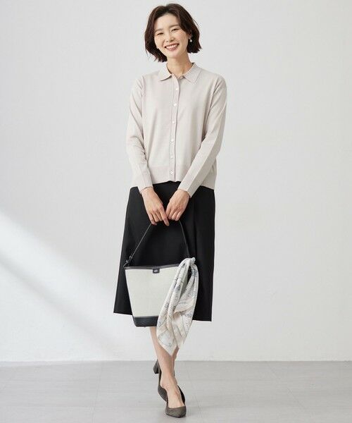 L size ONWARD(大きいサイズ) / エルサイズオンワード ミニ・ひざ丈スカート | 【洗える】CARREMAN 2WAY Aライン スカート | 詳細13