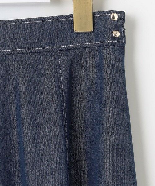 L size ONWARD(大きいサイズ) / エルサイズオンワード ミニ・ひざ丈スカート | 【洗える】デニムライクエスカルゴ スカート | 詳細11