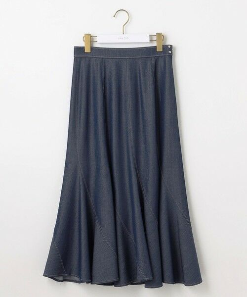 L size ONWARD(大きいサイズ) / エルサイズオンワード ミニ・ひざ丈スカート | 【洗える】デニムライクエスカルゴ スカート | 詳細7