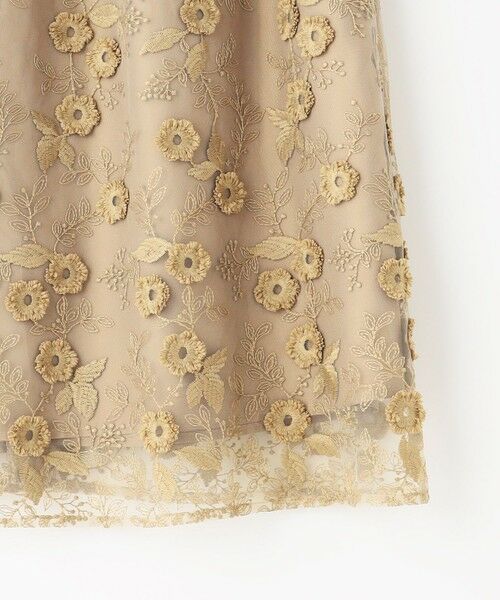 L size ONWARD(大きいサイズ) / エルサイズオンワード ミニ・ひざ丈スカート | 【洗える】フローティングエンブロイダリー スカート | 詳細8