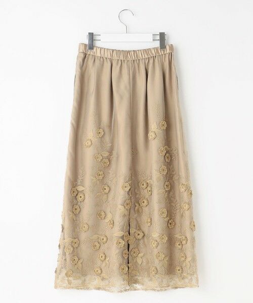 L size ONWARD(大きいサイズ) / エルサイズオンワード ミニ・ひざ丈スカート | 【洗える】フローティングエンブロイダリー スカート | 詳細4