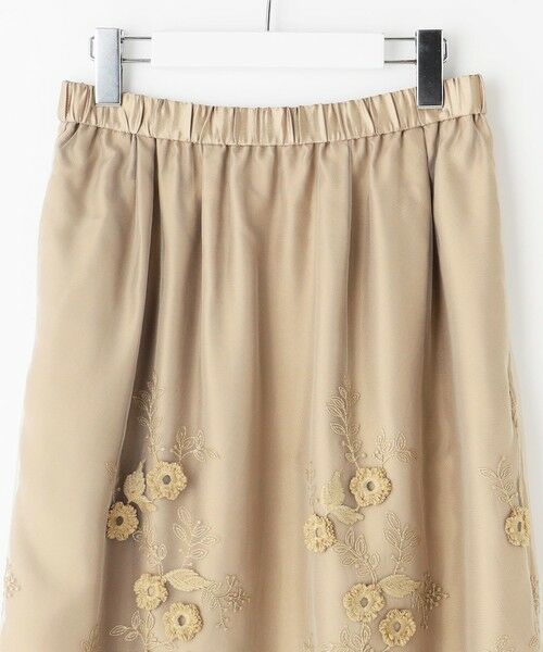L size ONWARD(大きいサイズ) / エルサイズオンワード ミニ・ひざ丈スカート | 【洗える】フローティングエンブロイダリー スカート | 詳細5