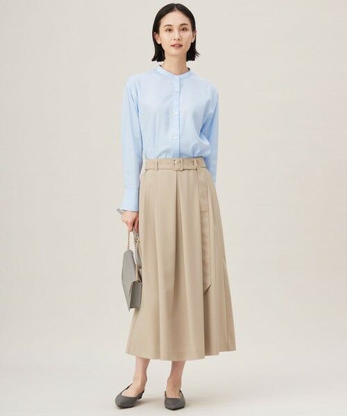 L size ONWARD(大きいサイズ) / エルサイズオンワード ミニ・ひざ丈スカート | 【洗える】ストレッチライトツイル スカート | 詳細2