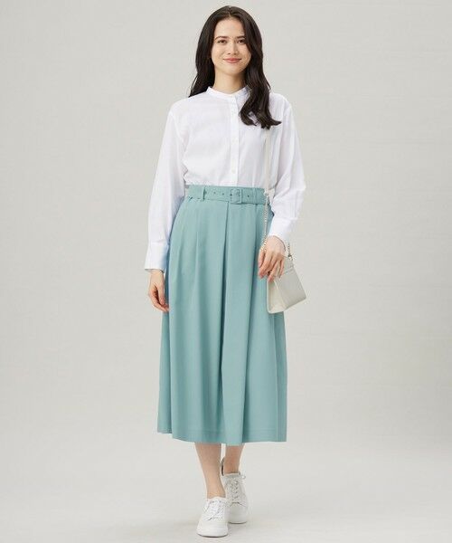 L size ONWARD(大きいサイズ) / エルサイズオンワード ミニ・ひざ丈スカート | 【洗える】ストレッチライトツイル スカート | 詳細7