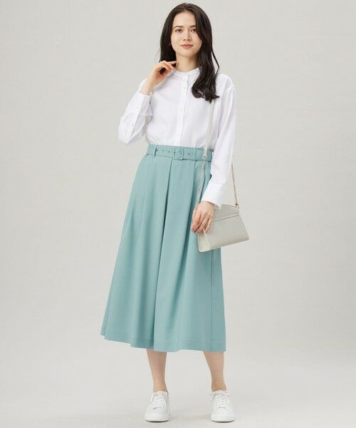 L size ONWARD(大きいサイズ) / エルサイズオンワード ミニ・ひざ丈スカート | 【洗える】ストレッチライトツイル スカート | 詳細8