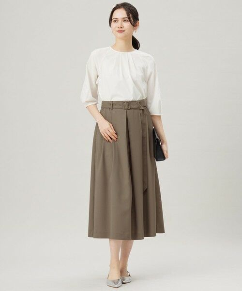 L size ONWARD(大きいサイズ) / エルサイズオンワード ミニ・ひざ丈スカート | 【洗える】ストレッチライトツイル スカート | 詳細21