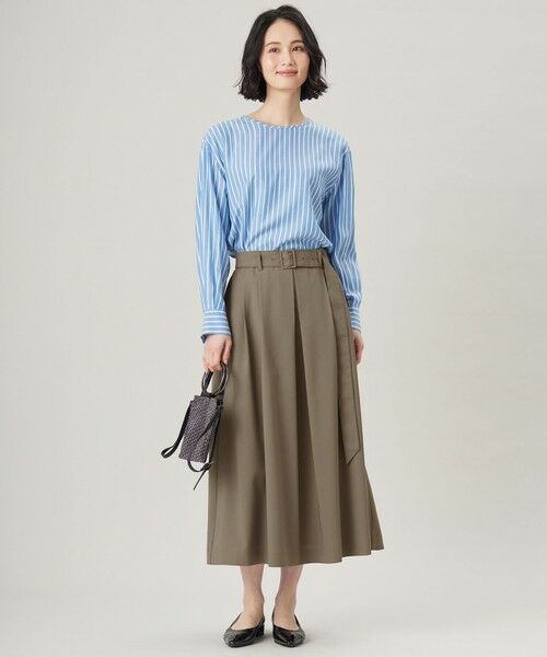 L size ONWARD(大きいサイズ) / エルサイズオンワード ミニ・ひざ丈スカート | 【洗える】ストレッチライトツイル スカート | 詳細22