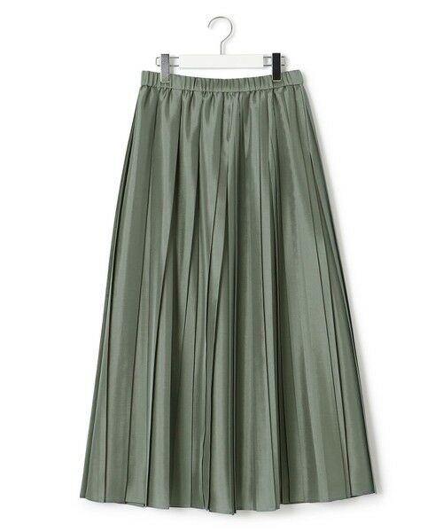 L size ONWARD(大きいサイズ) / エルサイズオンワード ロング・マキシ丈スカート | 【洗える】シアーコンビ プリーツ スカート | 詳細9