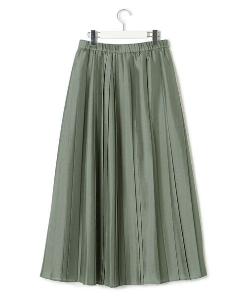 L size ONWARD(大きいサイズ) / エルサイズオンワード ロング・マキシ丈スカート | 【洗える】シアーコンビ プリーツ スカート | 詳細10