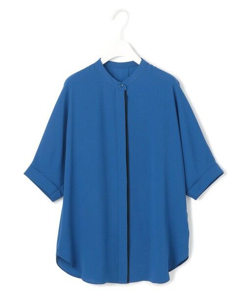 L size ONWARD(大きいサイズ) / エルサイズオンワード シャツ・ブラウス | 【人気のため新色追加・接触冷感・UVケア・速乾・洗える】BackSatinAmunzen 5分袖バンドカラーブラウス | 詳細2