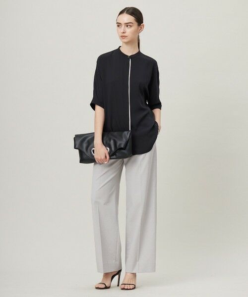 L size ONWARD(大きいサイズ) / エルサイズオンワード シャツ・ブラウス | 【人気のため新色追加・接触冷感・UVケア・速乾・洗える】BackSatinAmunzen 5分袖バンドカラーブラウス | 詳細6