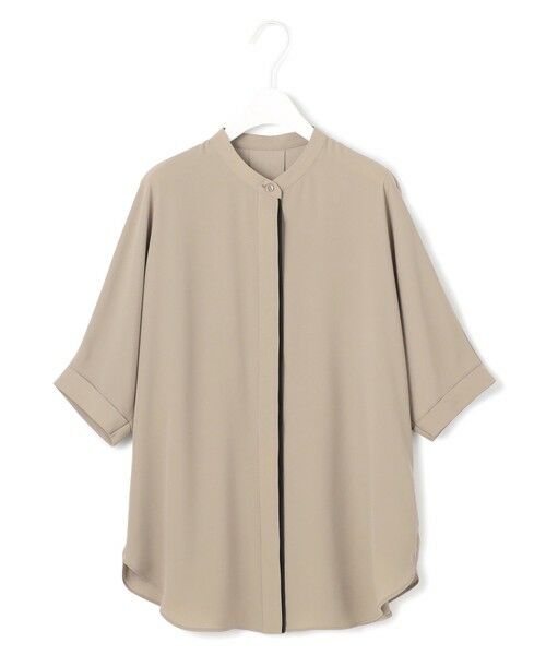 L size ONWARD(大きいサイズ) / エルサイズオンワード シャツ・ブラウス | 【人気のため新色追加・接触冷感・UVケア・速乾・洗える】BackSatinAmunzen 5分袖バンドカラーブラウス | 詳細9