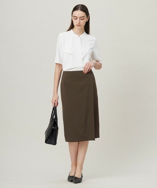 L size ONWARD(大きいサイズ) / エルサイズオンワード シャツ・ブラウス | 【洗える】ストレッチジョーゼット ラッフルデザインブラウス | 詳細8